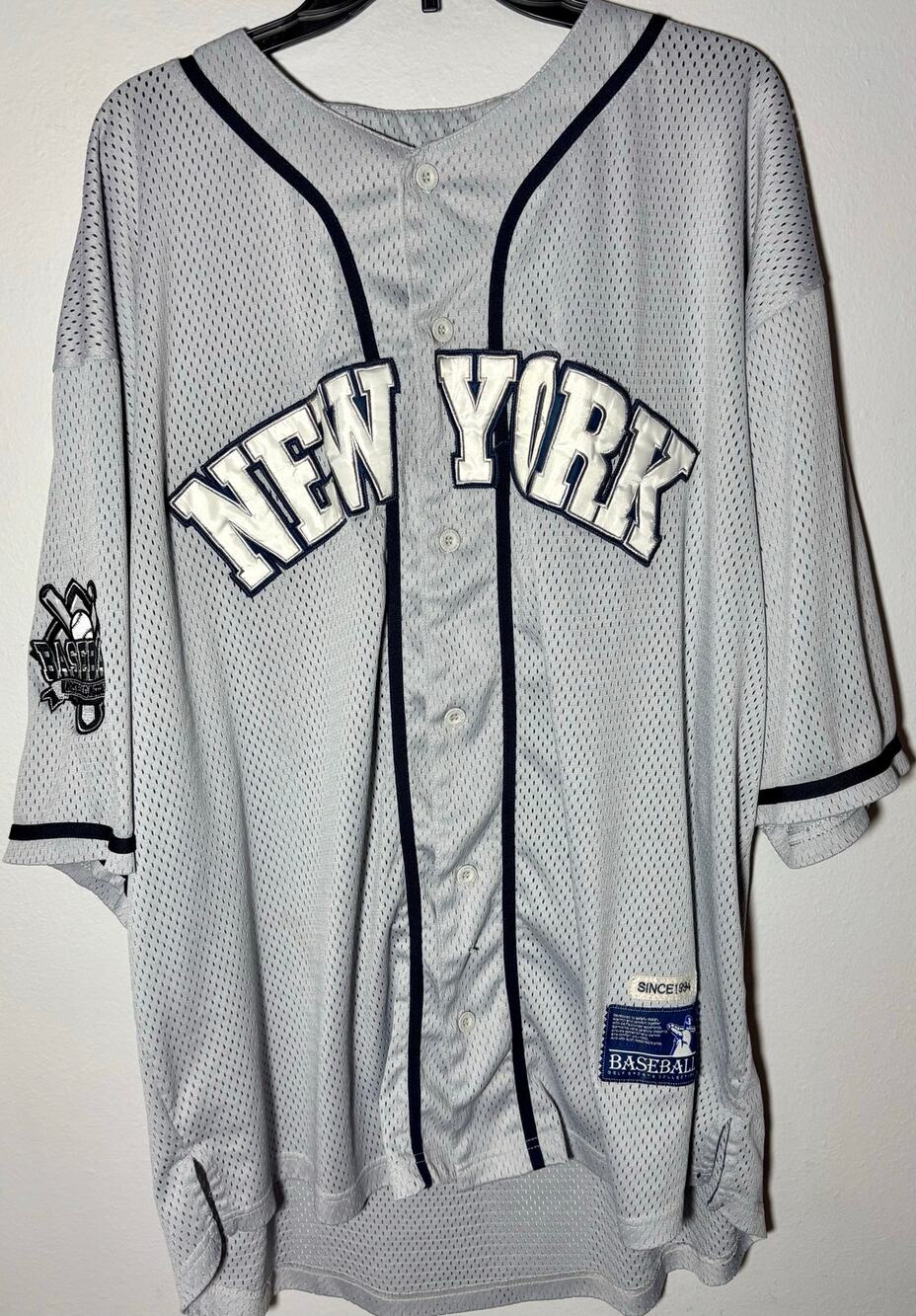Vintage NY Yankees Jersey Derek Jeter Streetwear 90’s Y2K Size XXL 3XL Rare!